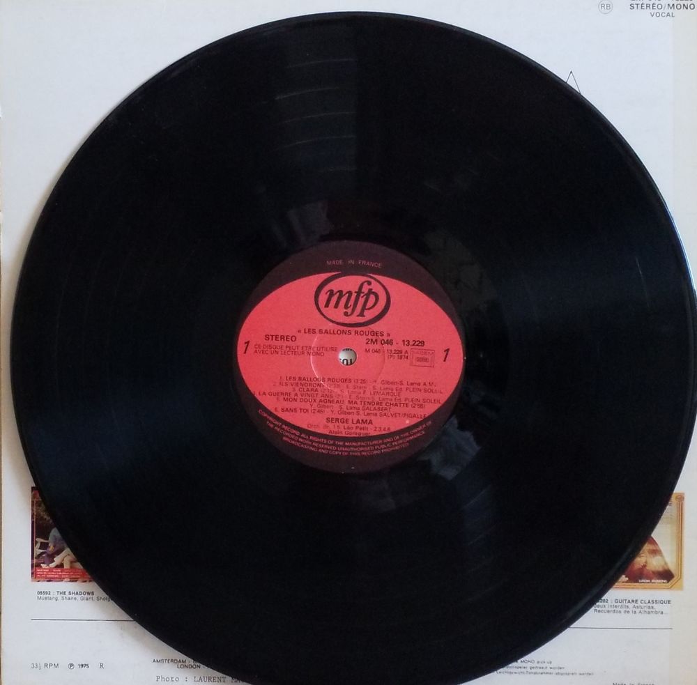 Serge Lama Les Ballons Rouges CD et vinyles