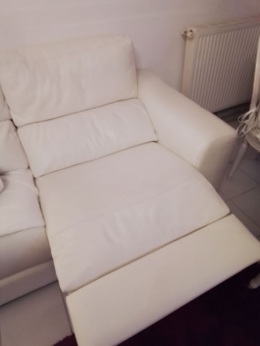 Canape d'angle d'angle en cuir avec une assise relax Meubles