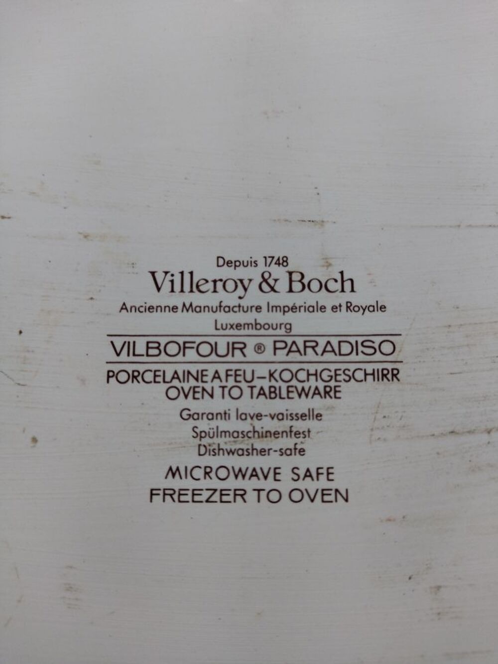 plat en porcelaine allant au four Electroménager
