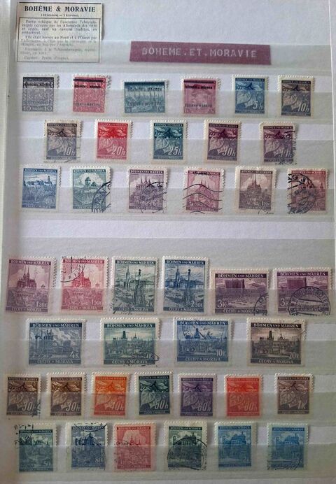 Série de timbres de collection de Bohême et Moravie 30 Gap (05)