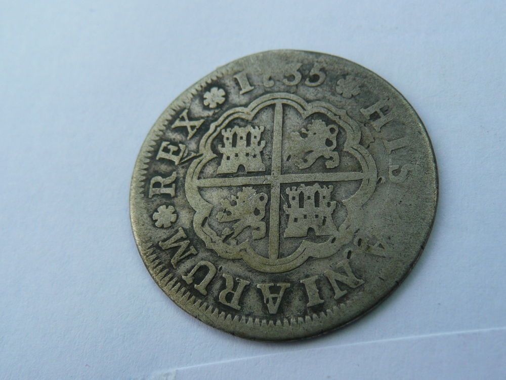 Monnaie Philippe V 2 r&eacute;ales 1735 Espagne 