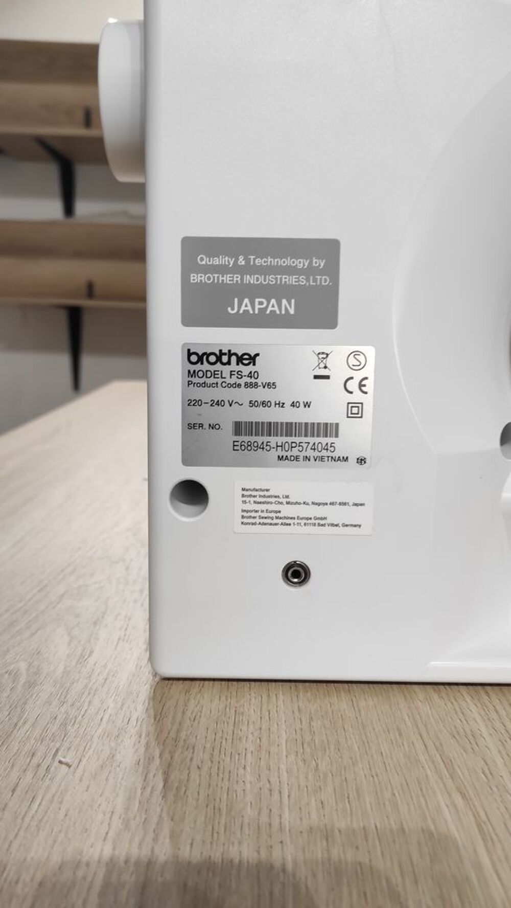 Machine a coudre brother fs-40 Electroménager