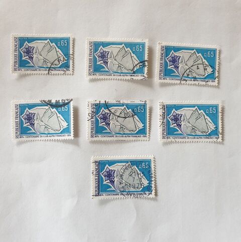Timbre france Centenaire club alpin fran�ais 1974 lot 0.55 e 0 Marseille 9 (13)