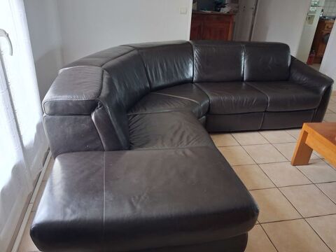 CANAPE 'd'ANGLE  noir  300 Hadancourt-le-Haut-Clocher (60)