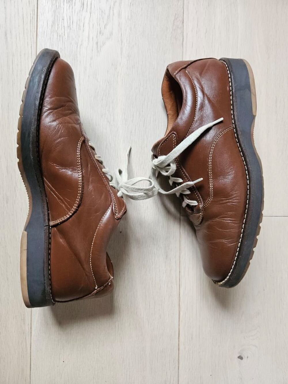 Derby cuir, Ted Lapidus, fab italienne, T 39 Chaussures