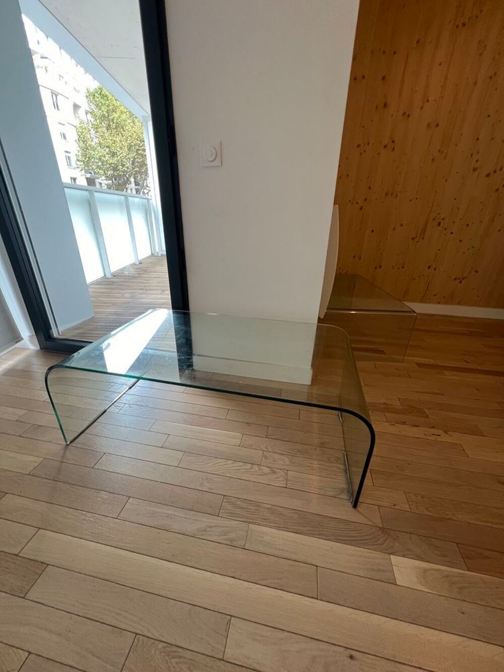 3 Tables basses minimaliste en verre Décoration