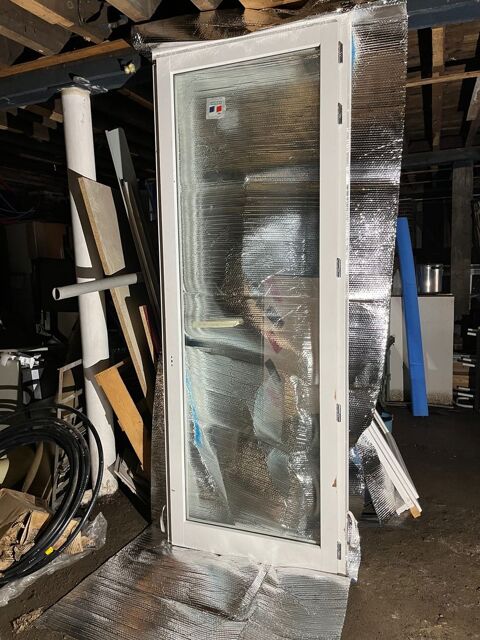 Porte-fentre bois laqu blanc 2370x920 neuve jamais pose 145 Decazeville (12)