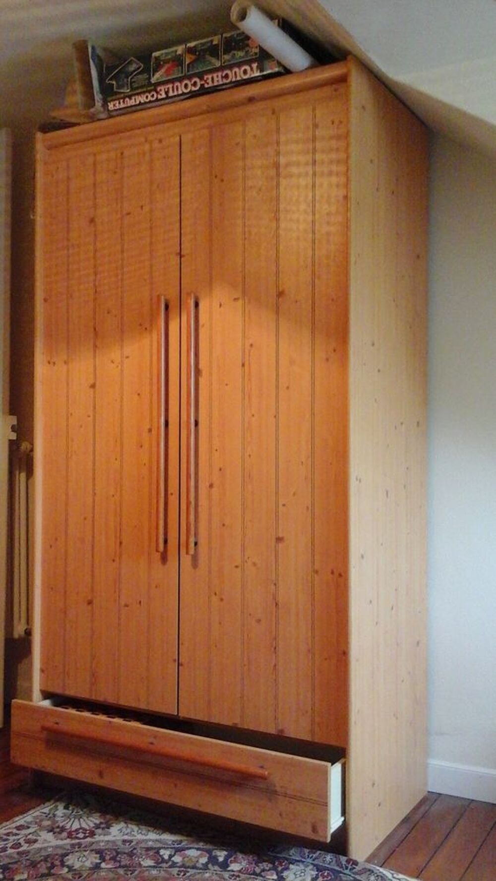 Armoire 2 portes placage pin Meubles