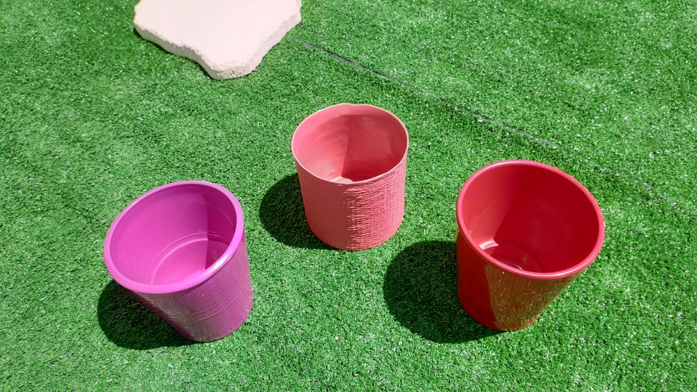 Lots de 3 Pots de Fleurs en Terre Cuite Jardin