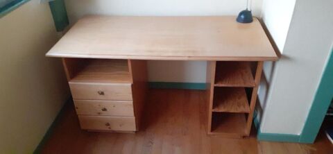 bureau bois � 3 tiroirs + niche  et  3 �tageres laterales 55 Romans-sur-Is�re (26)