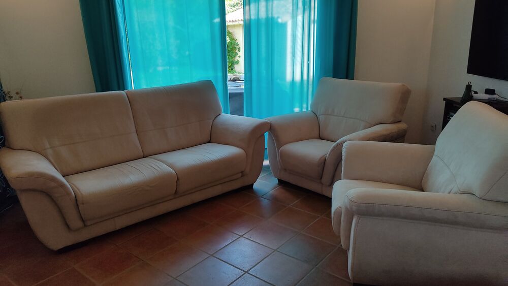  salon complet en tissu su&eacute;dine Meubles