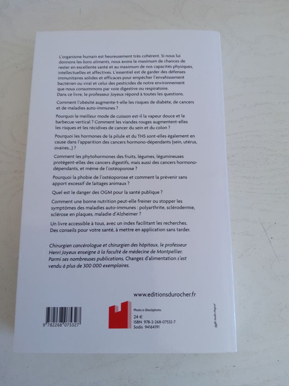 Livre CHANGEZ D'ALIMENTATION Pr Henri JOYEUX Livres et BD