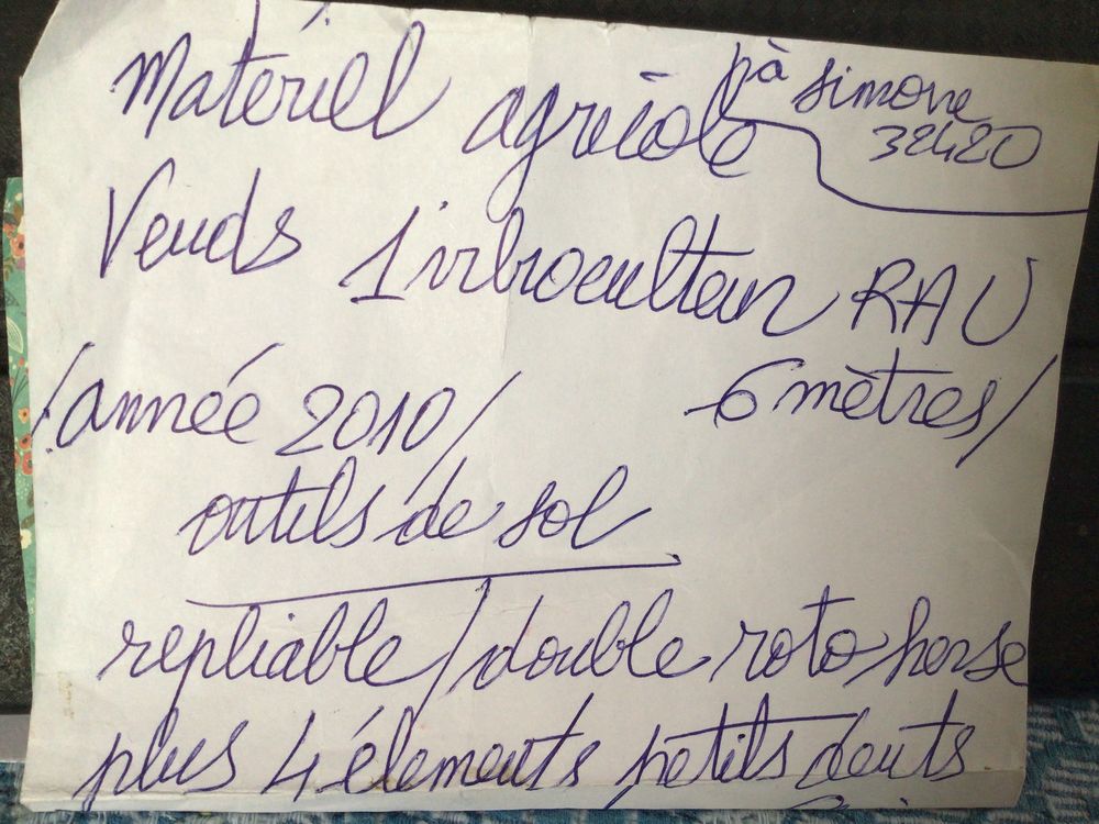 un vibroculteur RAU 6 m&egrave;tres Jardin