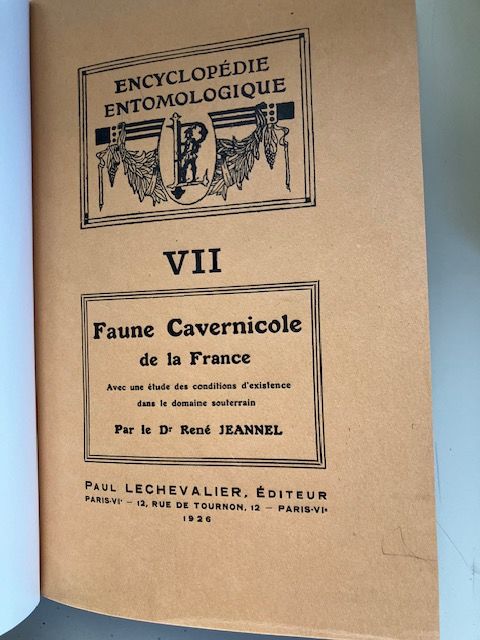 Faune Cavernicole de la France René Jeannel 200 Saint-François (97)