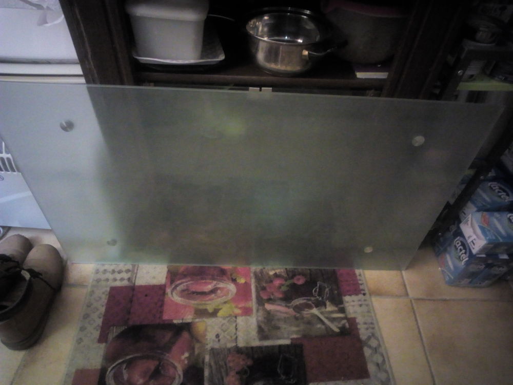bureau informatique en verre tremper Meubles