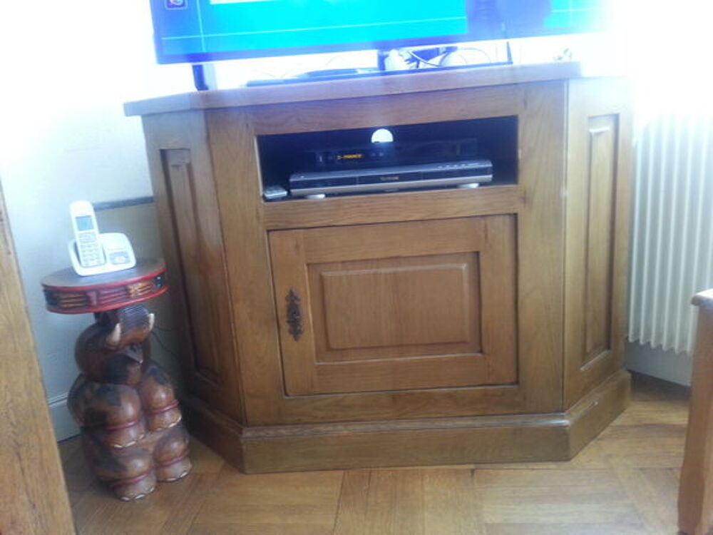 Meuble tv angle chene 100% massif Meubles