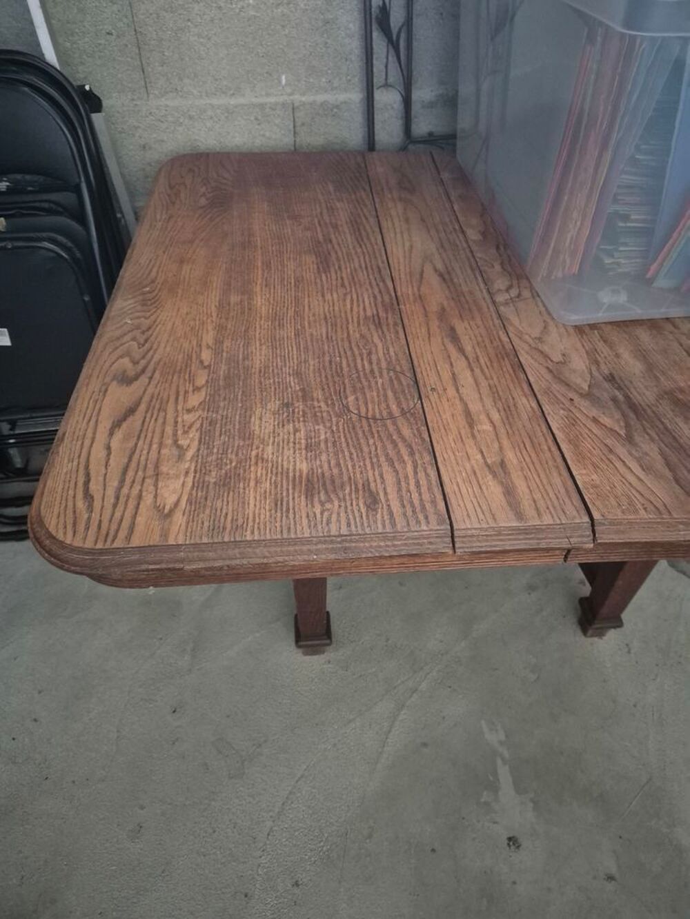 table ch&ecirc;ne ancienne extensible 60e Meubles