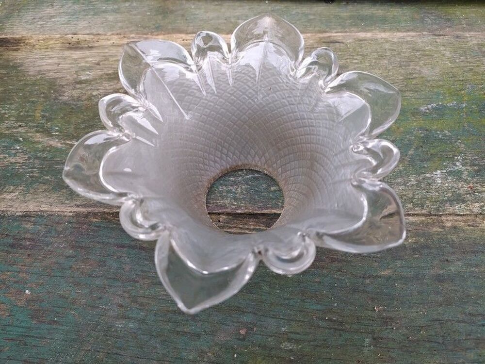 Ancienne Tulipe Verre de Lampe Baccarat Saint-Louis Décoration