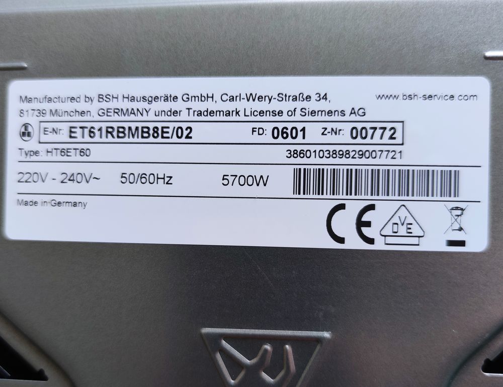 Plaque de cuisson vitroc&eacute;ramique Siemens Neuve Electrom�nager