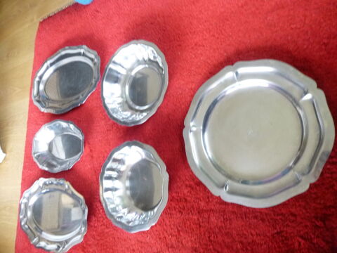 Lot de 6 plats en inox 10 Alen�on (61)