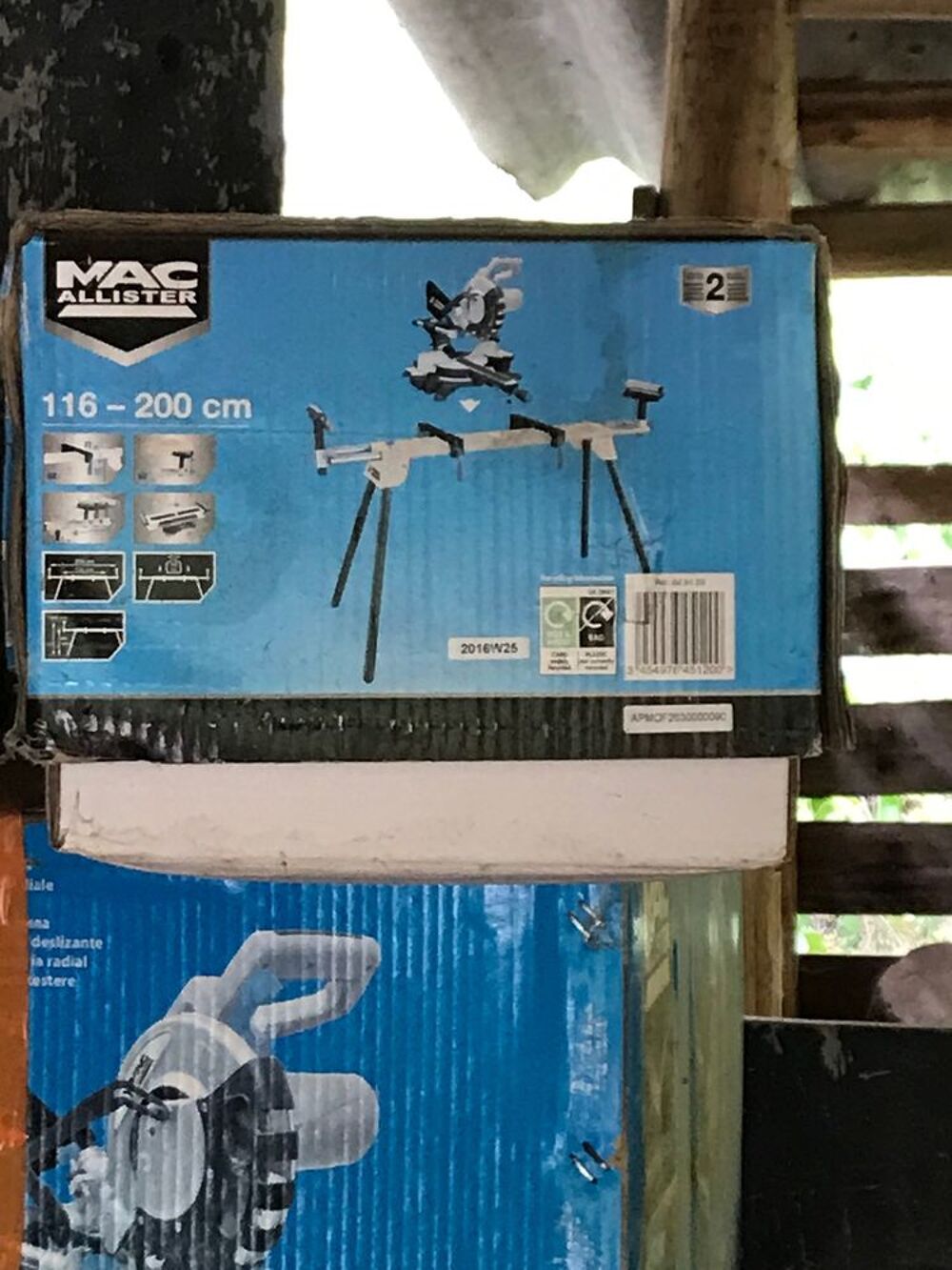 scie &agrave; onglet radiale Mac Allister MMSP1800XLR 254m/m+ suppo Bricolage