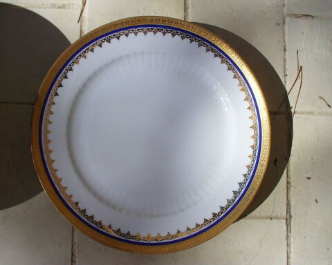 Lot de 3 assiettes Atelier de la Cigogne or bleu guirlande 0 Roquefort-les-Pins (06)