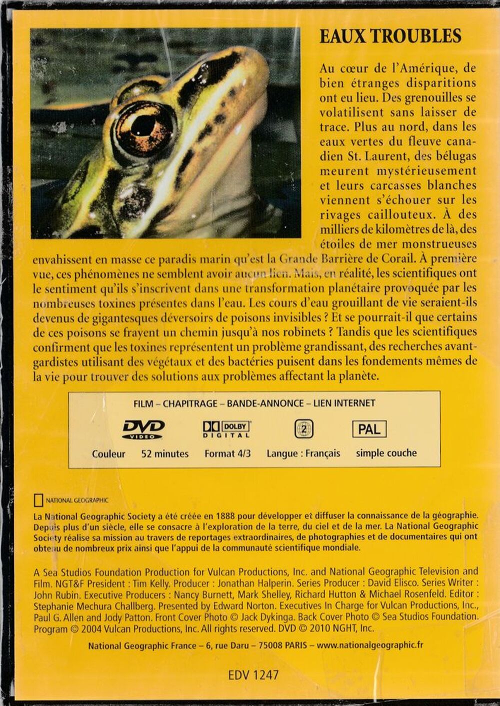 National G&eacute;ofraphic Eaux troubles DVD et blu-ray