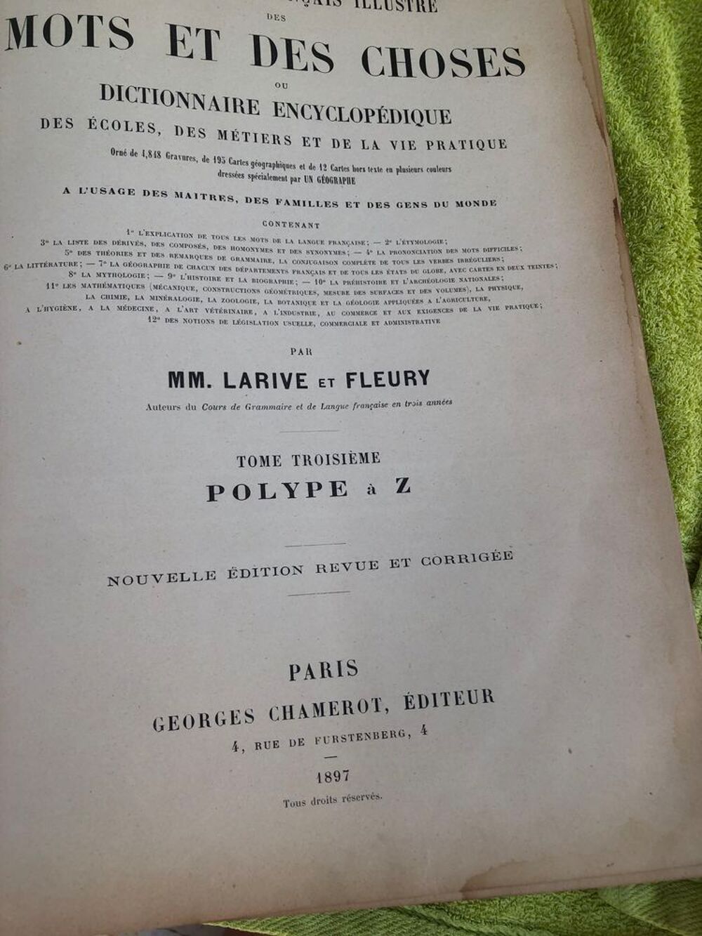 Dictionnaire fran&ccedil;ais illustr&eacute; de 1897 Livres et BD