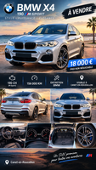 X4 xDrive20d 190ch M Sport A 2017 occasion 66000 Perpignan