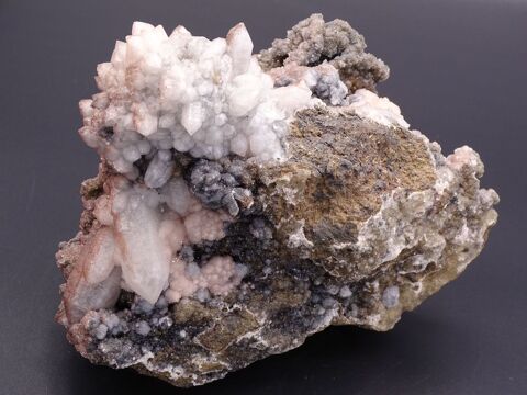 Rhodochrosite & Quart h�mato�des Maramures Cavnic Roumanie 250 Moyenmoutier (88)