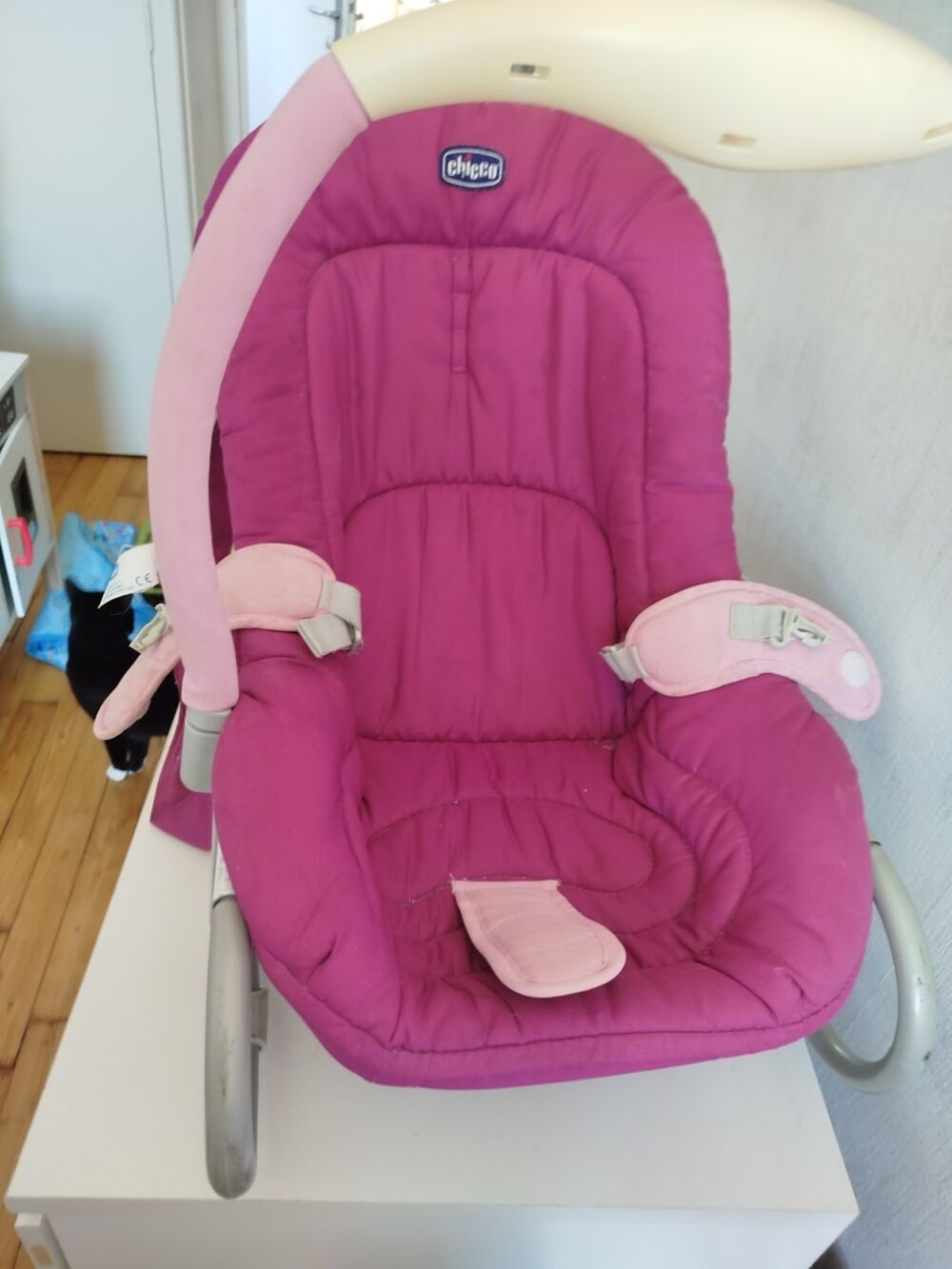Transat b&eacute;b&eacute; Chicco rose Pu�riculture