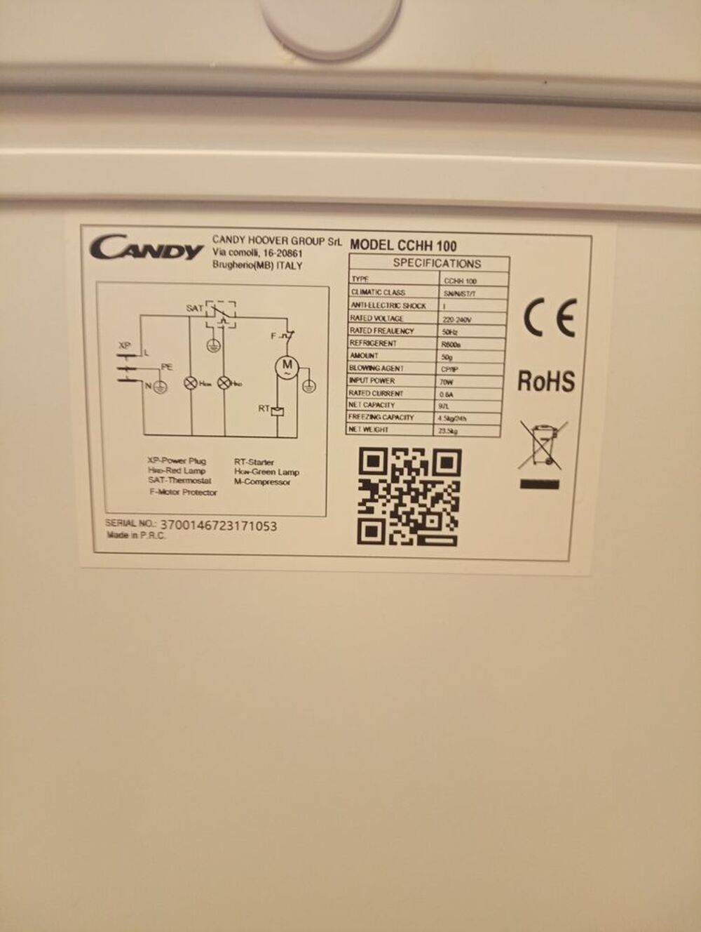  cong&eacute;lateur CANDY Electroménager
