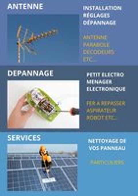    Dépannage antenne et parabole réparation électronique. 