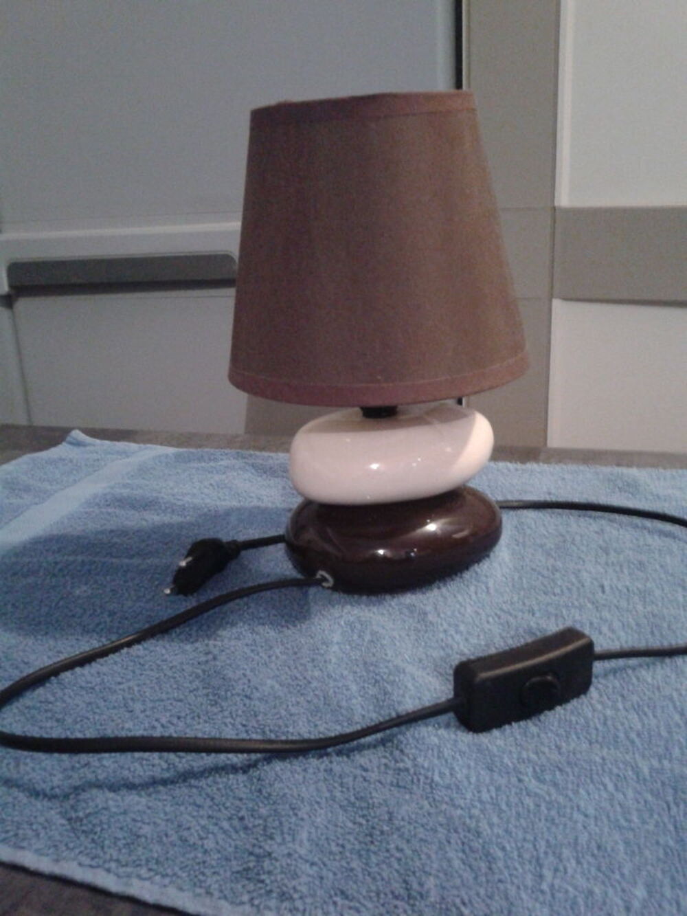 Lampe 2 Galets Fa&iuml;ence Décoration