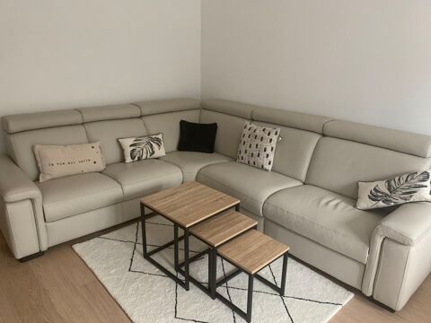 canap angle cuire beige Poltronesofa 3500 Noisy-le-Sec (93)