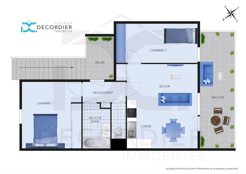 Vente Appartement À VENDRE – Appartement T3 de 60m2 au calme avec garage – Résidence récente Thonon les bains