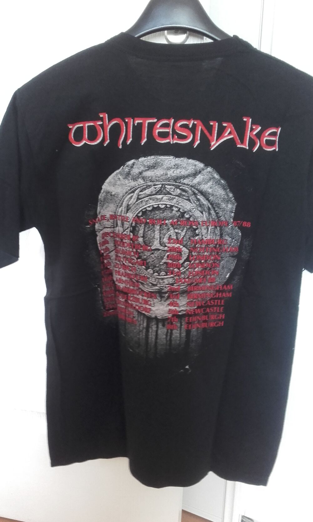T-Shirt : Whitesnake - Shake, Rattle And Roll Across Europe Vtements