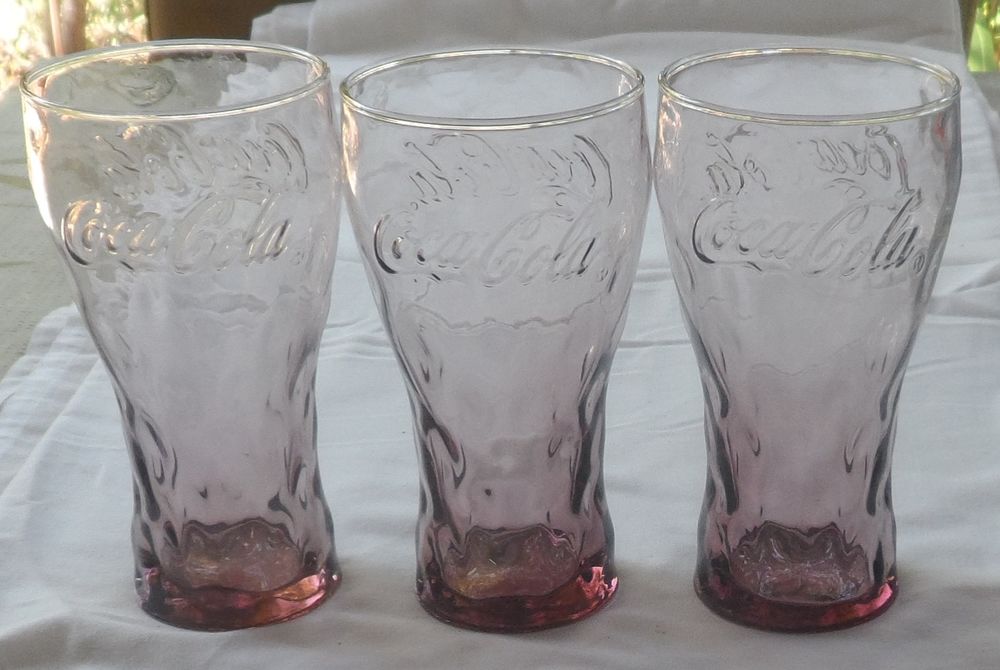 3 verres neufs Coca Cola teint&eacute;s lie de vin nouvelle s&eacute;rie
Cuisine