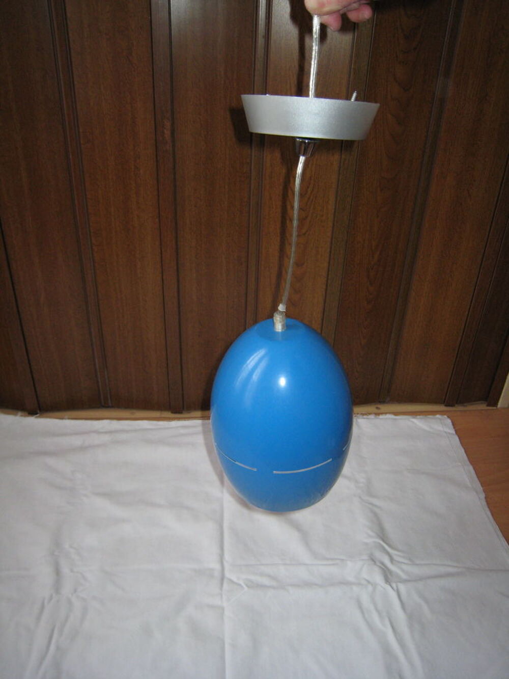 Suspension m&eacute;tal bleue - (NH78) Décoration