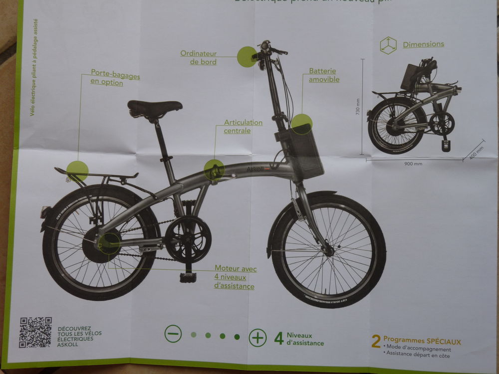 v&eacute;lo &eacute;lectrique pliant Vlos