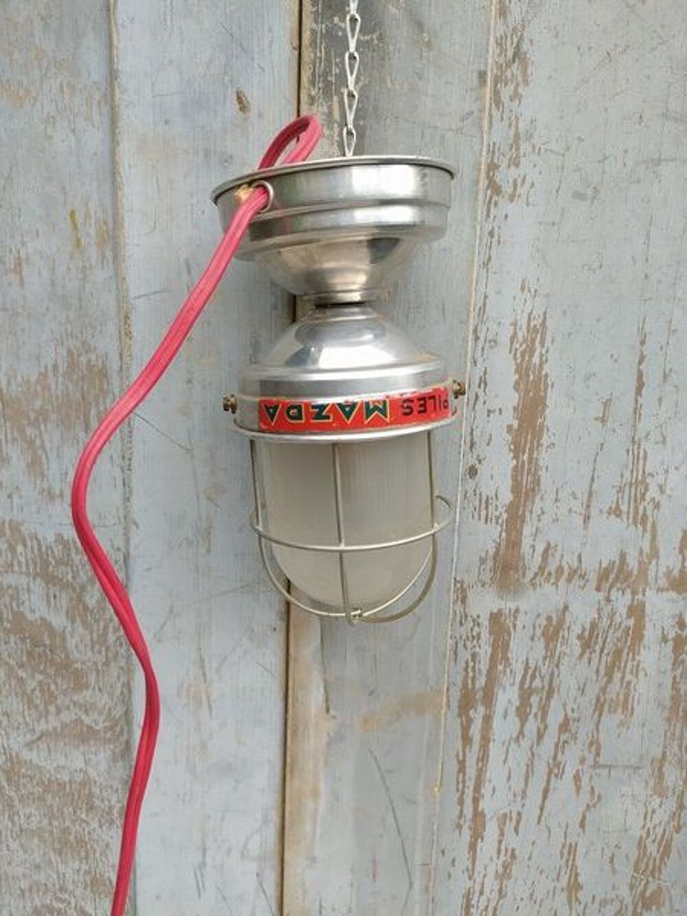 Lampe Publicitaire Piles Mazda Vintage Suspension Garage 