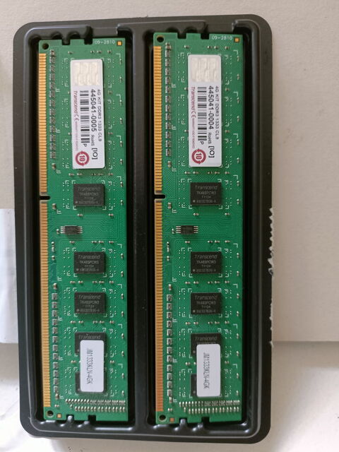 KIT 2 X 2 GB DDR3-1333 MHZ-CL9-TRANSCEND-Mémoire PC de burea 10 Grasse (06)