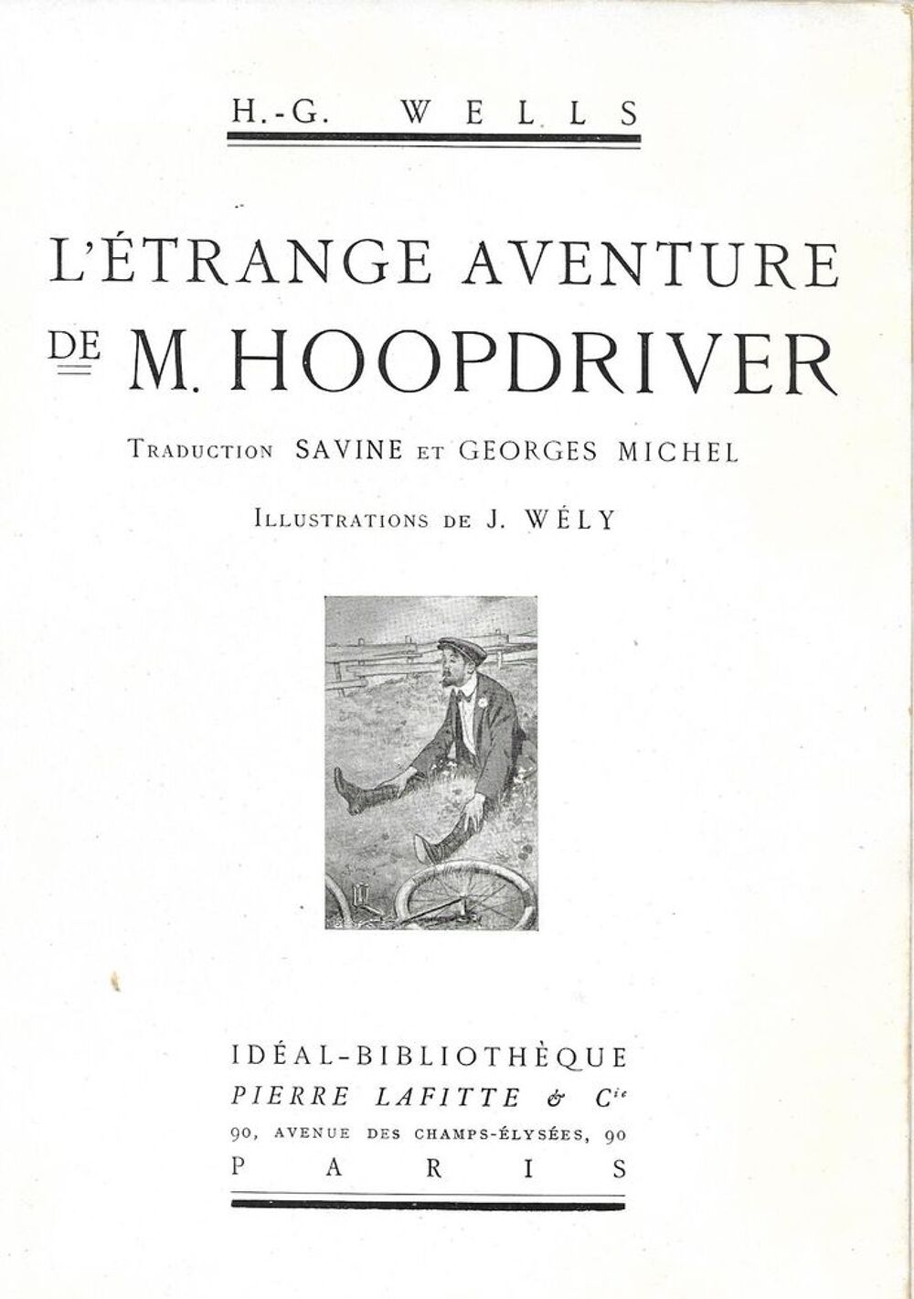 livre , L'Etrange aventure de Mr Hoopdriver de H G Wlls Livres et BD