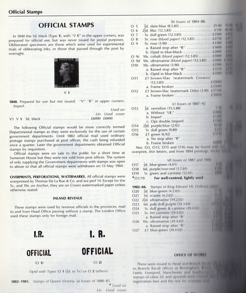 Catalogue Stanley &amp; Gibbons (timbres anglais) 