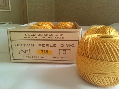 Pelotes 50g de coton perl DMC N3 / Jaune bouton d'or n725 25 Saint-Denis (93)