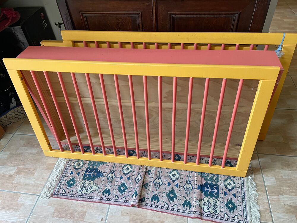 Lit &agrave; barreau en pin massif avec tiroir Mobilier enfants