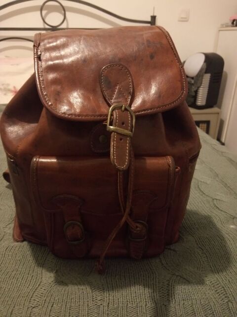 Sac � dos cuir femme marron grande taille mode 60 Bessi�res (31)