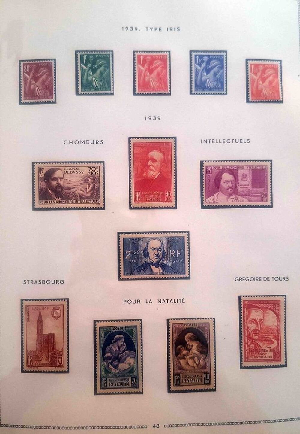 S&eacute;rie de timbres de collection de France G06 