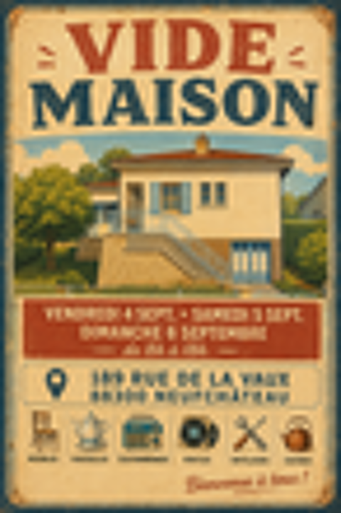 Vide-Maison Vide grenier, marché aux puces, braderie