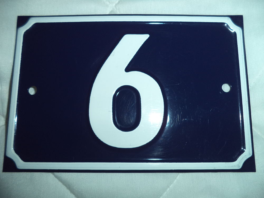 Plaque de rue n&deg; 6 neuve Bricolage